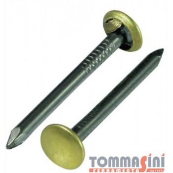 CHIODI ACCIAIO TESTA OTTONE...