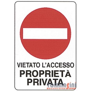 CARTELLO ACCESSO VIETATO...