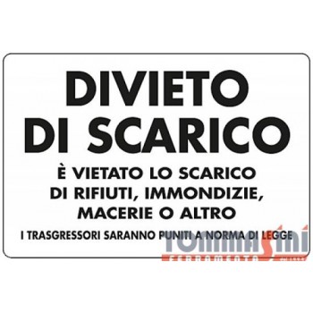 CARTELLO ALLUMINIO DIVIETO...