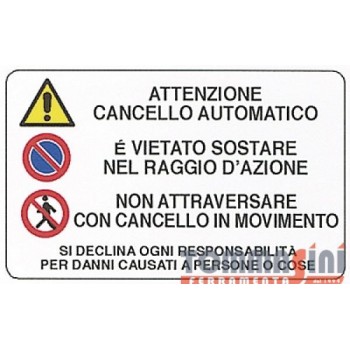 CARTELLO CANCELLO...